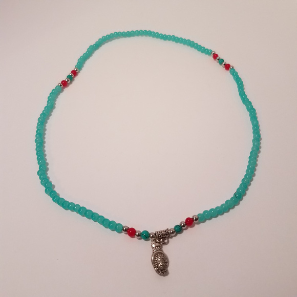 ** HP** Turquoise stretchy bracelet with charm - Picture 4 of 7